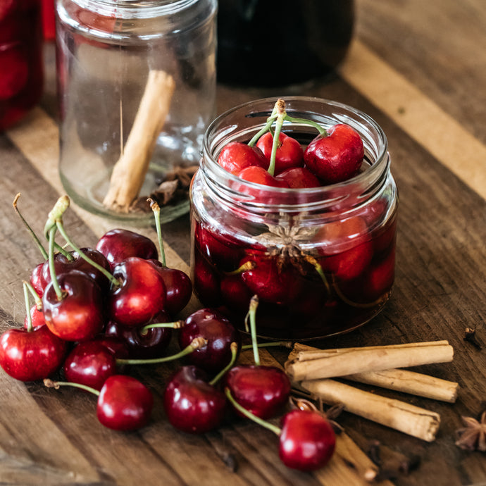 Pickled Cherries and cherry waste hacks